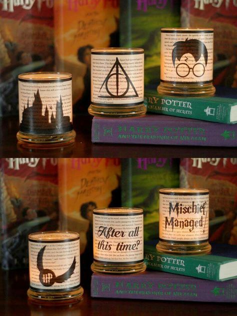 BEAUTIFUL candle holders!  <3 Beautiful Candle, Mischief Managed, Beautiful Candles, Candle Jars, All About Time, Candle Holders, Harry Potter, Candles