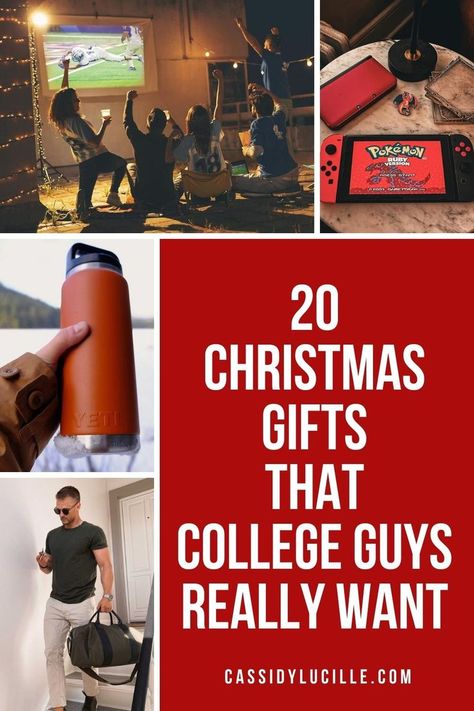 Explore our guide to 20 Christmas gifts that college guys really want. Make this holiday season memorable with Christmas gift ideas for college boys tailored to their preferences. From fashion-forward items to study essentials, find the perfect college boys christmas gift ideas that will make him appreciate your thoughtful gesture. Christmas Gifts For High School Boyfriend, College Gift Ideas For Guys, College Guy Christmas Gifts, Grad Gifts For Guys, Teen Boyfriend Gifts For Christmas Big Gifts, Gifts For College Boys, College Guy Gifts, College Guys, College Boys