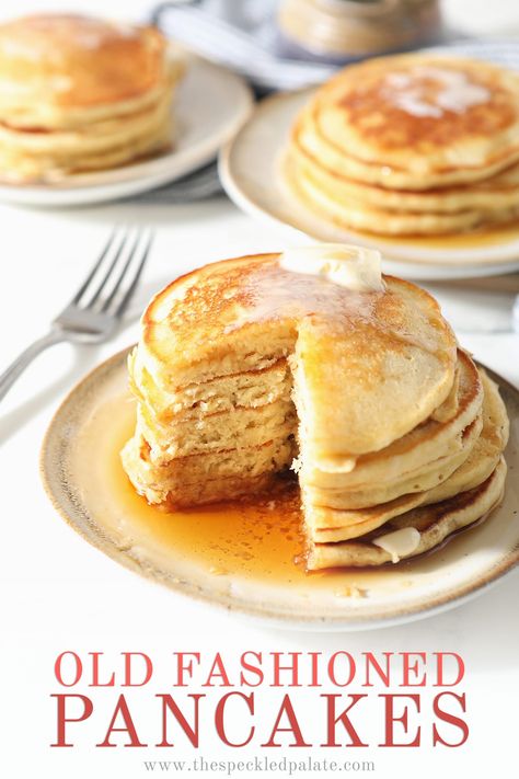 Best Fluffy Pancakes, Quick Pancake Recipe, Homemade Pancake Batter, Pancake Recipe Easy Fluffy, Old Fashioned Pancake Recipe, Easy Homemade Pancake Recipe, Old Fashioned Pancakes, Fluffy Homemade Pancakes, Homemade Pancakes Fluffy