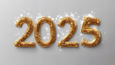 The year is 2025 and it is a glittery gold color royalty free stock images 2025 Design, Design Collection, Holiday Design, Vector Pattern, Stock Images Free, Gold Color, The Year, Royalty Free, Royalty