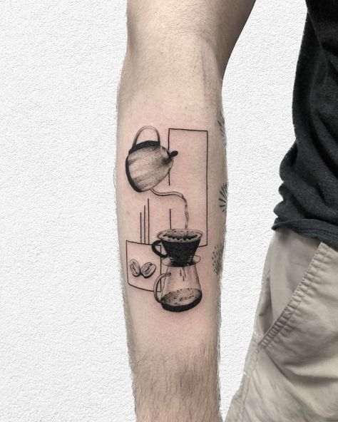 @dvrkmvttertvttoo #coffeetattoo | Instagram Tattoo Cafe, Coffee Tattoo, Forearm Band Tattoos, Coffee Tattoos, Coffee Barista, Cool Car Pictures, Minimalist Tattoos, Unique Wedding Cakes, Book Tattoo