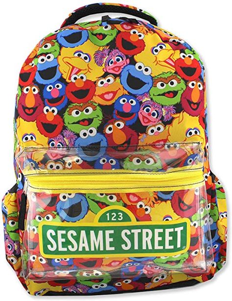 Elmo Backpack, Sesame Street Logo, Backpack Amazon, Street Backpack, Bert Ernie, Street Logo, Sesame Street Books, Street Gang, School Clothing