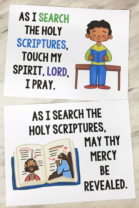 As I Search the Holy Scriptures Flip Chart & Lyrics 3 As I Search The Holy Scriptures, Lds Hymns, When I Am Baptized, Jesus Has Risen, Book Of Mormon Stories, My Redeemer Lives, Primary Songs, Printable Lesson Plans, Flip Chart