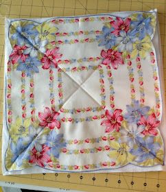 Vintage Handkerchiefs Crafts, Rag Quilt Tutorial, Handkerchief Crafts, Vintage Quilts Patterns, Baby Rag Quilts, Butterfly Quilt, Quilt Care, Linen Quilt, Vintage Handkerchiefs