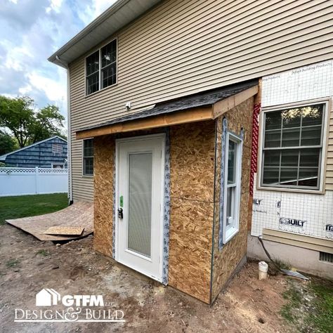 Paramus Job Update! Check out the progress on the rear basement entrance at our Paramus jobsite! We can't wait to show you the finished results! Shoutout to the GTFM Production Team for the amazing work, as always! #Paramus #JobUpdate #RearEntrance #Basement #Progress #GTFM #ProductionTeam #Quality #Professional #NJRenovation Enclosed Basement Entrance, Covered Basement Entrance, Walk Out Basement Landscaping, Basement Entrance Interior, Basement Cellar, Basement Egress, Drop Ceiling Basement, Cellar Conversion, Bilco Doors