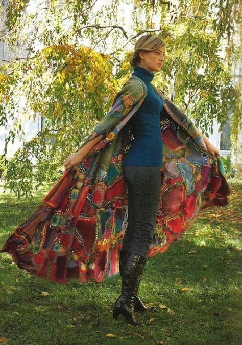 Stunning capr Crochet Cloak, Prudence Mapstone, Shawls Crochet, Crochet Cape, Form Crochet, Crochet Shawls, Crochet Coat, Freeform Crochet, Crochet Jacket