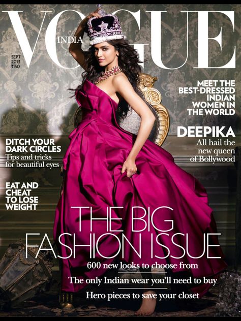 Deepika Padukone on the cover of 'Vogue' Vogue Photography, Editorial Vogue, Stella Mccartney Dresses, Vogue Magazine Covers, Magazine Vogue, Fashion Magazine Cover, Vogue India, Fashion Cover, Vogue Covers