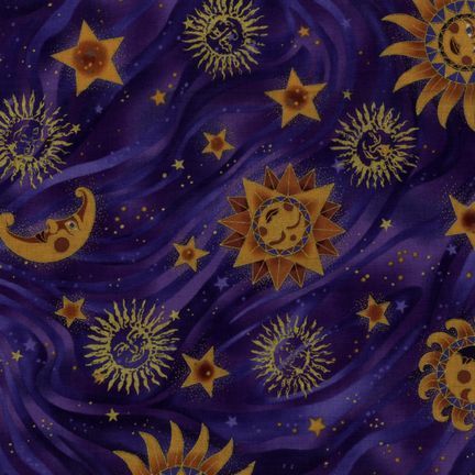 Cute Fabrics, Whimsical Background, Celestial Background, Whimsical Fabric, Fabric Aesthetic, Howleen Wolf, Whimsical Aesthetic, Quilting Fashion, Catty Noir