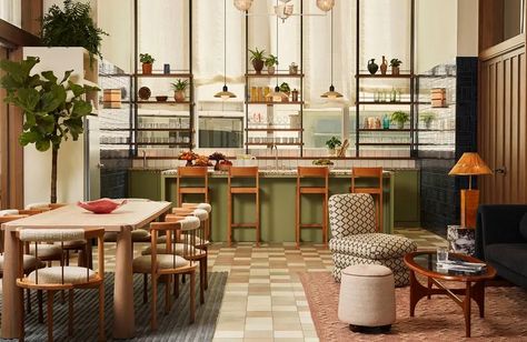 Visit Our Hotel in Poblenou, Barcelona | The Hoxton Hoxton Hotel, Hotel Hoxton, Terracotta Floors, The Hoxton, Barcelona Hotels, Spanish House, Rooftop Pool, Hotel Interior, Private Dining