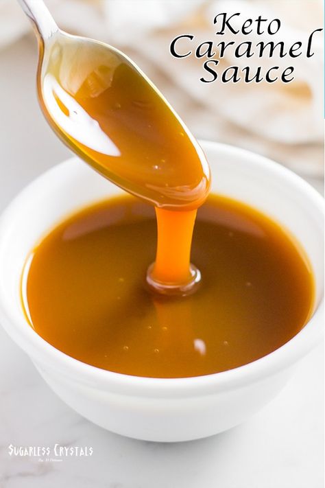 Keto Caramel Sauce, Keto Caramel, Dolce Poche Calorie, Keto Sauces, Ketogenic Desserts, Postre Keto, Caramel Recipes Sauce, Keto Sweets, Low Carb Dessert