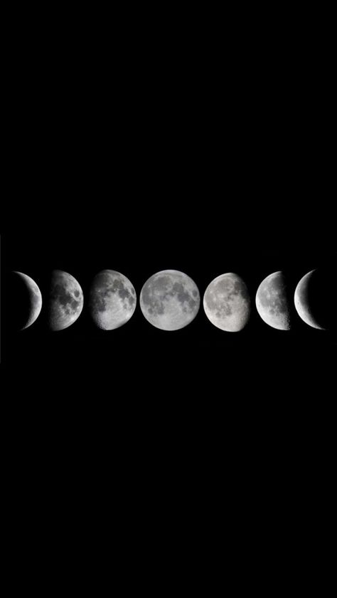 Moon Phases Simple, Swaggy Tattoos, Cycle Background, Nyx Aesthetic, Simple Wallpaper, Moon Cycle, Pretty Wallpapers Tumblr, Iphone Wallpaper Sky, Mood Images