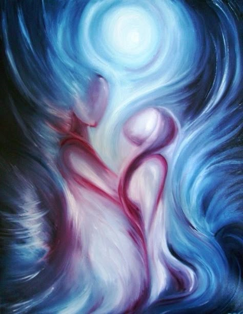 Soulmates Art, Phoenix Images, Twin Flame Relationship, Spiritual Warrior, Couple Painting, Soul Connection, Spirited Art, Divine Light, Soul Art