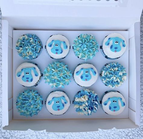 Blues Clues Pull Apart Cupcakes, Blues Clues Cupcakes Cake Ideas, Blue Clues Cupcakes, Blues Clues Birthday Cupcakes, Blues Clues Cupcake Cake, Blues Clues Cupcakes, Blues Clues Birthday Cake, Blue Clues, Blue's Clues Birthday Party