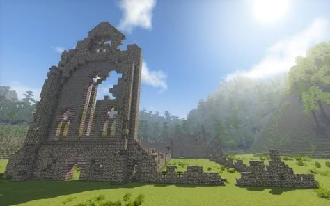 Minecraft Guard Tower, Minecraft Crypt, Minecraft Ruins, Ruined Tower, Mc Builds, Minecraft Castle, Minecraft Medieval, Cute Minecraft Houses, Minecraft Construction