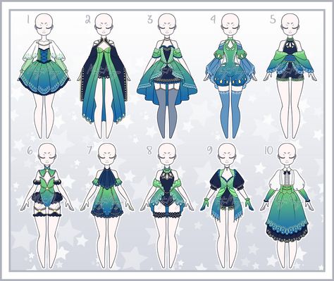 Anime Outfits Female, Minty Mango, Outfits Female, Clothing Sketches, Art Outfits, Dress Design Drawing, Clothing Design Sketches, Drawing Anime Clothes, Dress Design Sketches