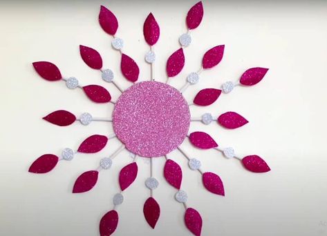 Glitter Paper Decoration Ideas Wall Decorate Ideas With Paper, Glitter Paper Crafts Decoration, Glitter Cardstock Crafts, Paper Decoration Ideas, Soft Board Decoration, Glitter Paper Crafts, Buddhism Wallpaper, Diwali Activities, Pink Gift Ideas