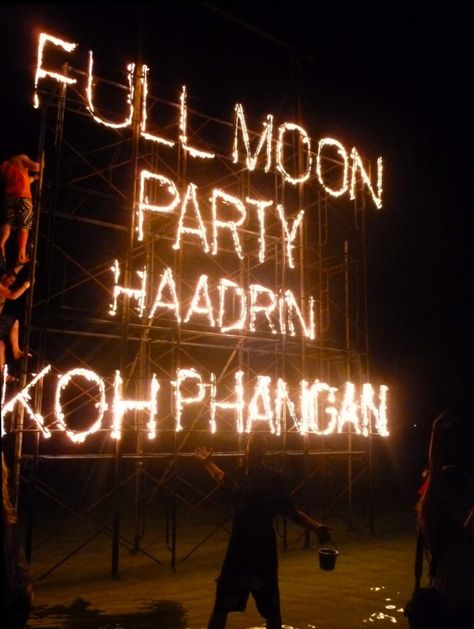 Koh Phangan, Thailand Thailand Party, Full Moon Party, Thailand Holiday, Thailand Trip, Moon Party, Koh Phangan, Party Aesthetic, Best Honeymoon, The Bucket List