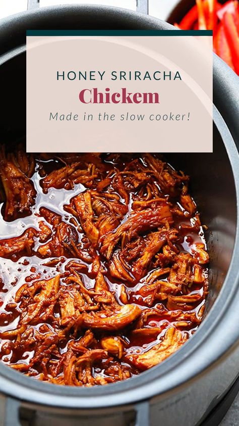 Siracha Honey Garlic Chicken, 5 Ingredient Crock Pot Recipes, Healthy Crockpot Recipes Clean Eating, Honey Sriracha Chicken, Clean Meal Prep, Sriracha Chicken, Delicious Clean Eating, Meal Prep Clean Eating, Dinner Meal Prep