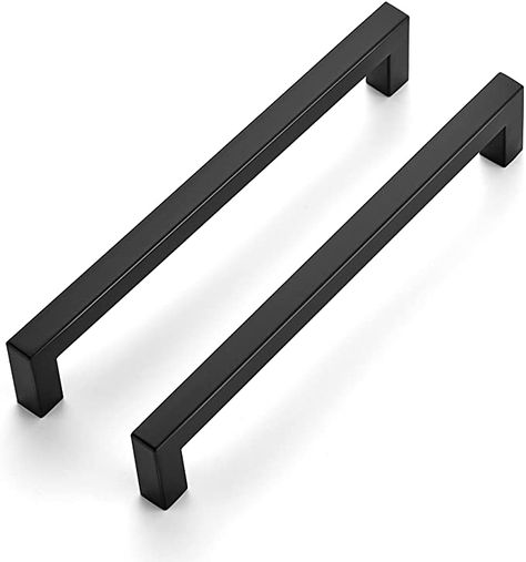 Ravinte 10 Pack 7-1/2 Inch Kitchen Square Cabinet Handles Matte Black Cabinet Pulls Black Drawer Pulls Kitchen Cabinet Hardware Kitchen Handles for Cabinets Cupboard Handles Drawer Handles - - Amazon.com Cabinet Black Handles, Black Drawer Pulls Kitchen, Kitchen Cabinet Black, Matte Black Cabinet Pulls, Cabinet Pulls Black, Black Cabinet Pulls, Cabinet Hardware Kitchen, Drawer Pulls Kitchen, Handles For Cabinets