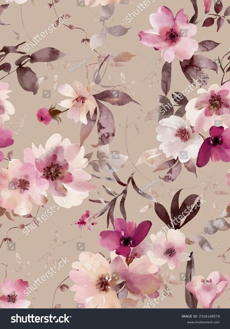 Watercolor Floral Seamless Pattern Perfect Textile Stock Illustration 2316148079 | Shutterstock Watercolor Seamless Pattern, Allover Design, Allover Pattern, Floral Seamless Pattern, Abstract Drawings, Digital Flowers, Watercolor Flower, Watercolor Floral, Image Illustration