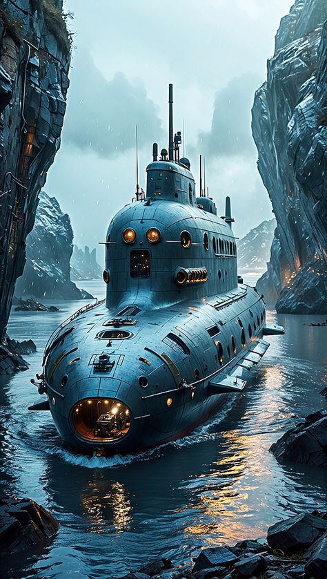 Submarine Illustration, Submarine Art, Ghost Ship Art, Nautilus Submarine, Pirate Ship Art, Giant Monster Movies, Sience Fiction, Scifi Artwork, Steampunk City