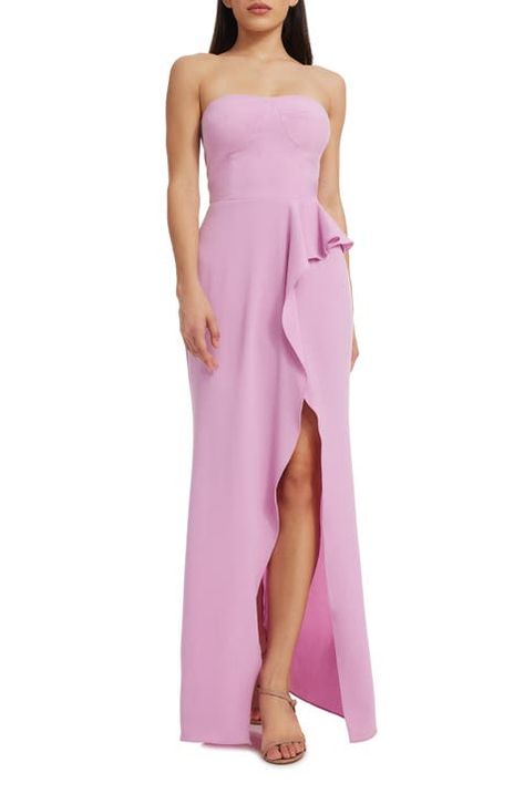 Women's Purple Formal Dresses & Evening Gowns | Nordstrom Purple Dresses Formal, Empire Waist Gown, Asymmetrical Maxi Dress, Strapless Evening Gowns, Lavender Dresses, Evening Gown Dresses, Evening Gowns Elegant, Floor Length Skirt, Bodycon Maxi Dresses