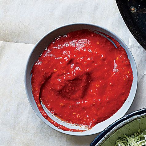 Fresno Chile Hot Sauce recipe | Epicurious.com Fresno Chili Peppers, Hot Sauce Recipe, Fresno Chili, Bon Appetite Recipes, Chile Recipes, Hot Sauce Recipes, Homemade Pickles, Wing Sauce, Healthy Sugar