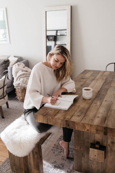 Woman Journaling Photo, Woman Journaling, Journaling Photoshoot, Coffee Shot, Simple Coffee Table, Creative Lifestyle, Bedding Brands, Creative Living, Fall Photoshoot