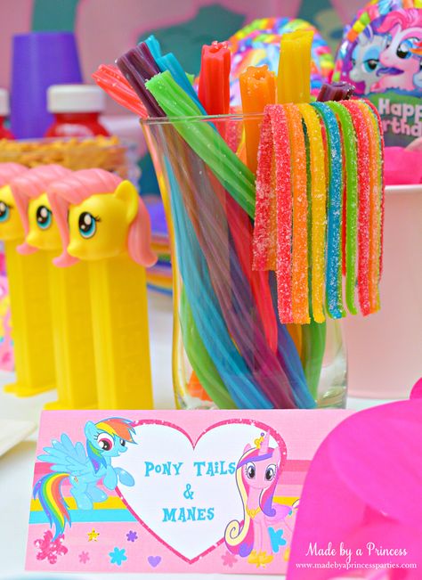 Pony Party Food, My Little Pony Party Ideas, Pony Party Ideas, Mlp Birthday, Mlp Party, My Little Pony Birthday Party, Pony Birthday Party, Little Pony Cake, Pudding Shots