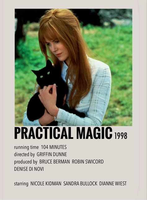 Minimalist/polaroid movie poster by me Practical Magic Polaroid Poster, Practical Magic Movie Poster, Practical Magic Poster, Feminine Movies, Autumn Movies, Poster 90s, Practical Magic Movie, The Fall Movie, Dianne Wiest