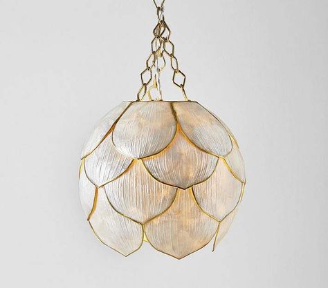 Pressed Capiz Flower Pendant- Hardwire Led Wand, Entryway Lighting, Capiz Shell, Pretty Pendant, Kids Lighting, Décor Diy, Baby Furniture, Pearl Flower, Shell Pendant