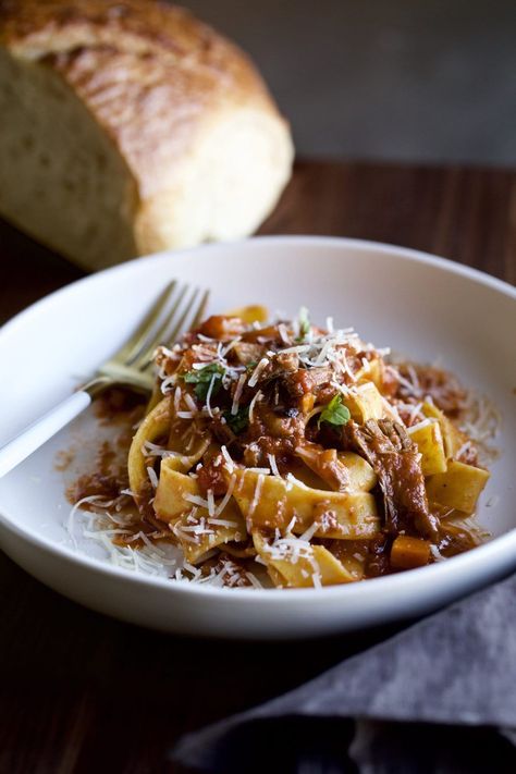 BEST Italian Beef Short Rib Ragu - CucinaByElena Braised Short Rib Ragu, Beef Short Rib Ragu, Slow Cook Short Ribs, Ragu With Pappardelle, Short Rib Ragu, Cooking Short Ribs, Ragu Sauce, Pasta Varieties, Ragu Recipe