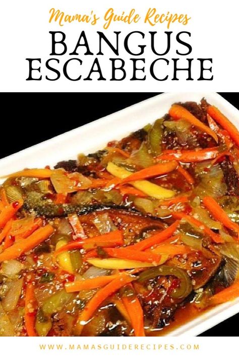 Bangus Escabeche Pinoy Fish Recipe, Fish Recipe Filipino, Sweet And Sour Fish Recipe, Fish Escabeche, Pilipino Recipe, Bangus Recipe, Escabeche Recipe, Crispy Fried Fish, Lutong Pinoy