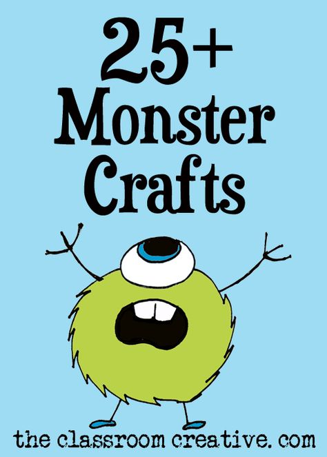 These monster crafts are so cute! Can't wait to try them! #monster #craft Monster Crafts For Kindergarten, Monster Classroom Theme Ideas, There's A Monster In Your Book Activities, Make A Monster Craft, Paper Crafts For Toddlers, Monster Crafts For Kids, Monster Template, M Is For Monster, Easy Paper Crafts For Kids