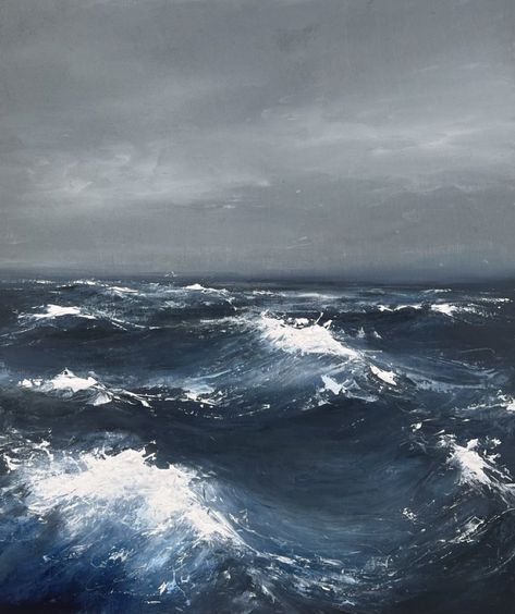 Sarah Evans, Ocean Storm, Ocean Waves Painting, Sea Storm, Irish Sea, Magic Aesthetic, Sea Painting, Nature Art Painting, A Level Art