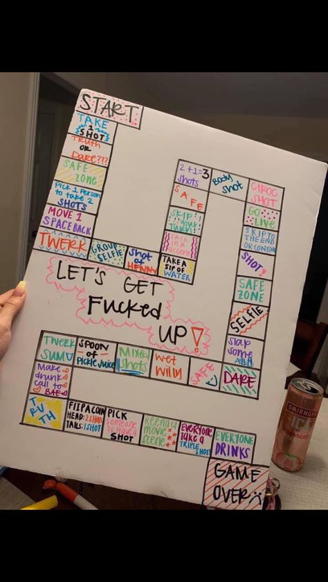 Drunk Games, Alcohol Games, Drinking Board Games, Girls Night Games, Diy Party Games, Bored Games, Game Night Parties, Teen Party Games, Drinking Games For Parties