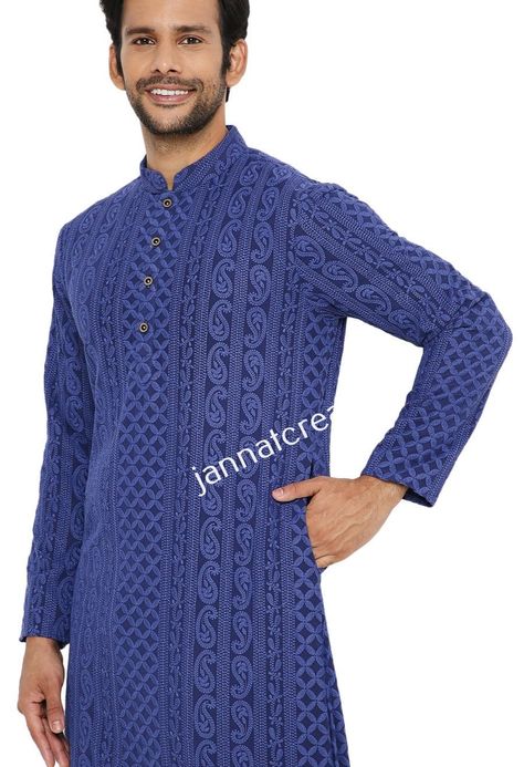 Man's Kurta pajama Set, Chicken Kari Kurta Pajama For Man,Men's Embroidered Kurta Pajama, Wedding Kurta Pajama Set, Festival Kurta For Men's Chicken Kari Kurta, Kurta Pajama Wedding, Pajama Wedding, Chicken Kari, Holly Johnson, Wedding Kurta, Indian Kurta, Ethnic Looks, Kurta Pajama