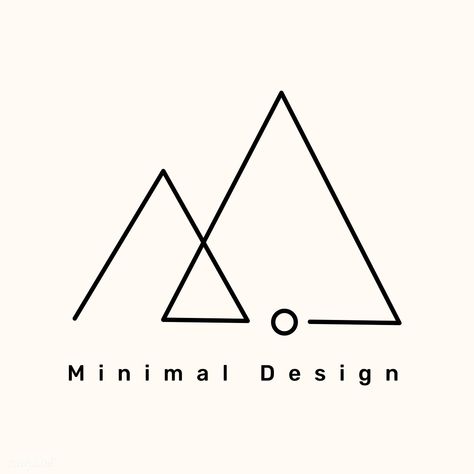 Minimal triangle logo on a cream background vector | free image by rawpixel.com / busbus Logo With Triangle, A A Logo, Triangle Logo Ideas, Triangle Branding, Triangle Logo Design, Logos Photography, Logo Triangle, Logo Design Set, Architecture Logo