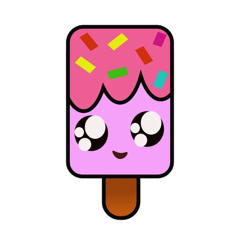 Cute Kawaii Drawing, Draw Kawaii, Speed Draw, Party Balloons Diy, Kawaii Drawing, Lunch Notes, Ice Cream Pops, Cute Kawaii Drawings, Balloon Diy