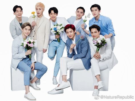 190518 Nature Republic Official on Weibo: #EXO #엑소 Exo Nature Republic, Exo Group, Exo Music, Exo Official, Exo Couple, Exo Ot12, Chanyeol And Do, Kim Min Seok, Nature Republic