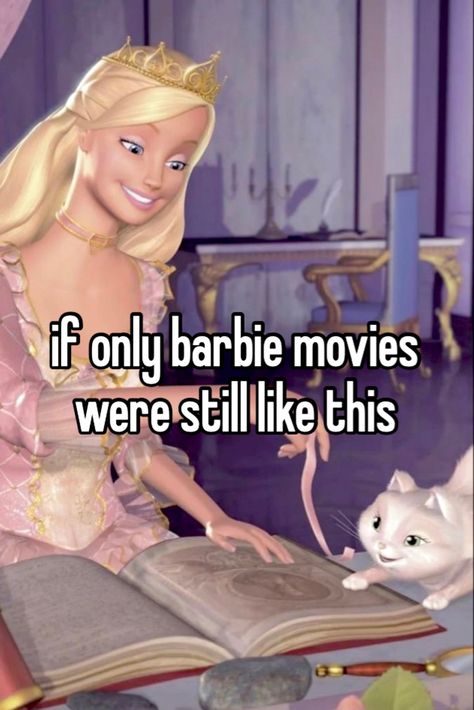 barbie whisper, princess and the proper whisper, coquette whisper, dollette whisper Barbie 2000 Aesthetic, Original Barbie Movies, 2000s Barbie Aesthetic, Barbie Crying, 2000s Barbie Movies, This Barbie Is, Funny Barbie Pics, Barbie 2000s Movies, Early 2000s Barbie Movies