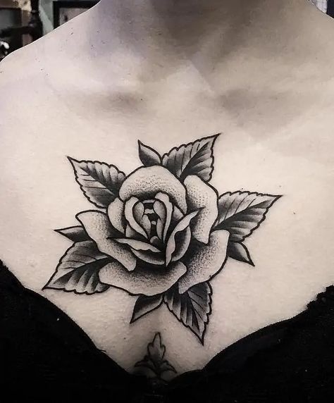 American Traditional Flower Tattoos: A Visual Guide Black And Grey Rose Tattoo, Black And Grey Rose, Traditional Tattoo Flowers, Floral Sleeve, Traditional Tattoo Flash, American Traditional, Rose Tattoo, Black And Grey Tattoos, Tattoo Styles