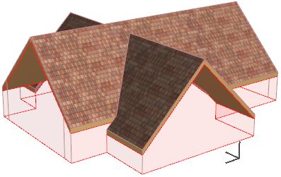 Cross-Gable Roof | Help Center | ArchiCAD, BIMx, BIM Server knowledge base from GRAPHISOFT Gable Roof Framing, Cross Gable House, Dutch Gable Roof, Adu Ideas, Loft Playroom, Gable Roof Design, Roofing Ideas, Attic Loft, Roof Shapes