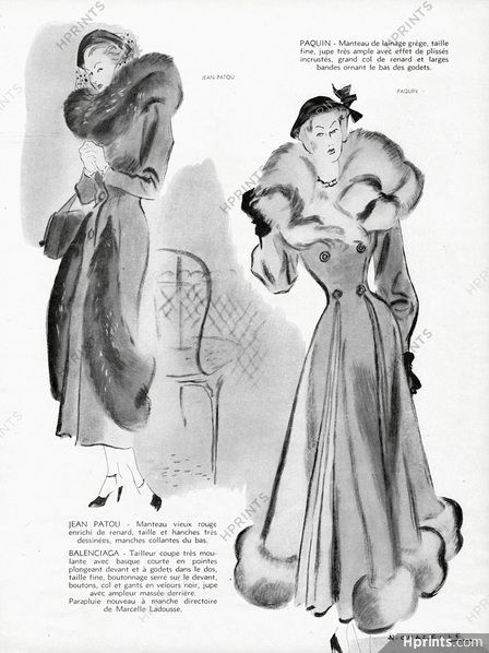 How To Draw Fur, Vintage Fashion Sketches, Jean Patou, Fashion Illustration Vintage, Vintage Fur, Fashion Art Illustration, Old Fashion, Fashion Design Sketches, Fur Coats