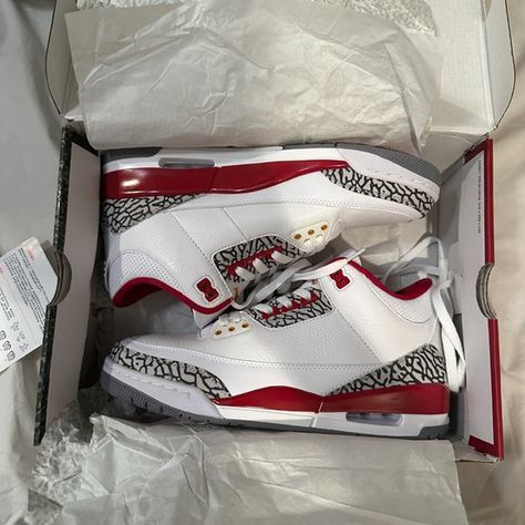 ✅ Jordan 3 Cardinal Red With Box Size 11 Used Air Jordan 3 Cardinal Red, Jordan 3 Cardinal Red, Pretty Sneakers, Nike Shoes Girls, Trendy Shoes Sneakers, Jordan Shoes Girls, Pretty Shoes Sneakers, Kicks Shoes, Jordan Shoes Retro