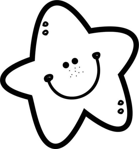 Star Clipart Black And White, Christmas Clipart Black And White, Coloring Pictures For Kids, Space Party Decorations, Creative Clips, Teacher Stamps, Emoji Drawings, Star Clipart, Spring Coloring Pages