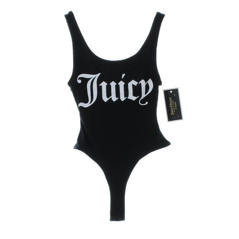 Juicy Couture Black Label Los Angeles Scoop Neck Bodysuit New With Tag Size Extra Small Color: Black With White Juicy Logo Shopping Number L-7 Egirl Clothing, Juicy Couture Clothes, Lilly Pulitzer Outfits, Rock Star Outfit, Haute Mess, Black Mesh Bodysuit, Bustier Bodysuit, Bodysuit And Skirt, Black Lace Bodysuit