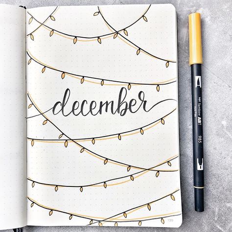 Monthly Bullet Journal, Bullet Journal Work, December Bullet Journal, Beautiful Dawn, Bullet Journal Month, Bullet Journal 2019, Creating A Bullet Journal, Bullet Journal Cover Page, Bullet Journal Cover Ideas