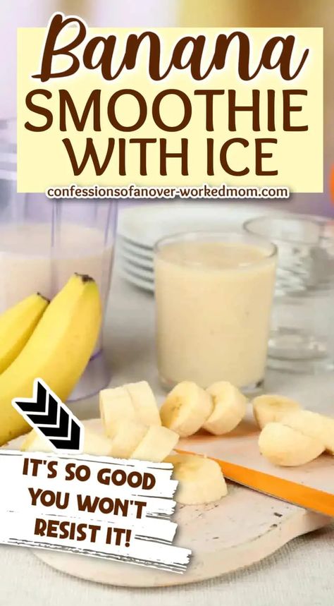 Banana Drinks Recipes, Banana Smoothie Recipe No Yogurt, Banana Drinks Smoothies, Best Banana Smoothie Recipe, Frozen Banana Smoothie Recipes, Banana Smoothie Recipe Easy No Yogurt, How To Make A Banana Smoothie, Banana Smoothie No Yogurt, Smoothie Recipes Without Milk