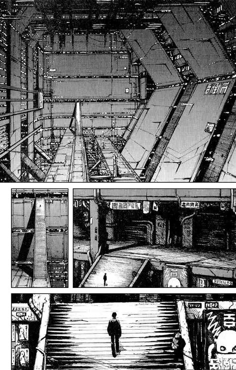 Blame Manga, Tsutomu Nihei, Sci Fi Comics, Ligne Claire, Perspective Art, Arte Cyberpunk, Manga Pages, Cyberpunk Art, Environment Design